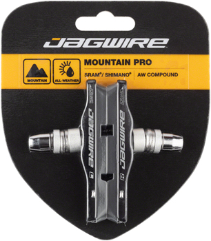Jagwire Mountain Pro Brake Pads Threaded Post, Black PAA Brake Shoe and Pad