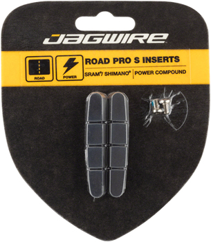 Jagwire Road Pro S Brake Pad Inserts SRAM/Shimano, Black PAA Brake Shoe and Pad