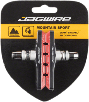 Jagwire Mountain Sport Brake Pads Threaded Post Red PAA Brake Shoe and Pad