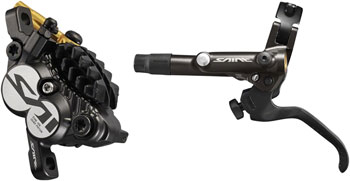 Shimano Saint BL-M820-B/BR-M820 Disc Brake and Lever - Front, Hydraulic, Post Mount, Finned Metal Pads, Black EA Disc Brake & Lever