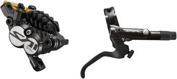 Shimano Saint BL-M820-B/BR-M820 Disc Brake and Lever - Rear, Hydraulic, Post Mount, Finned Metal Pads, Black EA Disc Brake & Lever