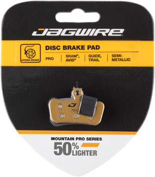Jagwire Mountain Pro Alloy Backed Semi-Metallic Disc Brake Pads for SRAM Guide RSC, RS, R, Avid Trail EA Disc Brake Pad
