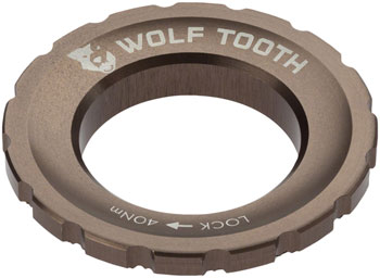 Wolf Tooth CenterLock Rotor Lockring - External Splined, Espresso EA Disc Rotor Parts and Lockrings