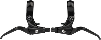 Promax FS-378 Brake Lever Set - Short Pull, 2-Finger, Tooled Reach Adjust, For U and Caliper Brakes, Black EA Brake Lever, Flat Bar/BMX Pair