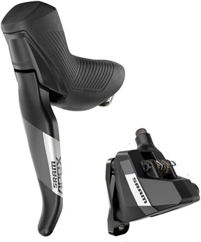 SRAM Apex Disc Brake and Lever - Left/Rear, Flat Mount, 2-Piston, 20mm Offset, Black, A1 EA Disc Brake & Lever