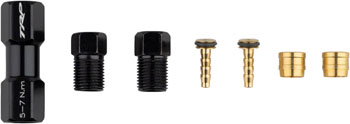 TRP TL1.2 Disc Brake Hose Coupler Kit - For 5.5mm Hose, Coupler, Compression Ferrules, Brass Inserts with O-Ring, and Hose Retainer EA