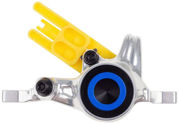Magura MT8/MT6/MT Trail SL Disc Brake Caliper - Rear, Post Mount, 2-Piston, Chrome/Blue Chrome EA Disc Brake Calipers
