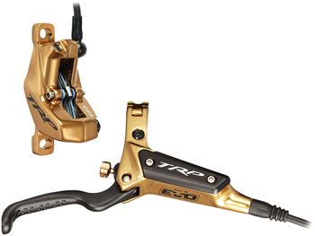 TRP DH-R EVO HD-M846 Disc Brake and Lever - Front, Hydraulic, Post Mount, Gold High Polish Gold EA Disc Brake & Lever