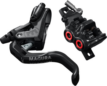 Magura MT5 HC Disc Brake and Lever - Front or Rear, Hydraulic, Post Mount, Black/Neon Red Black/Neon Red EA Disc Brake & Lever