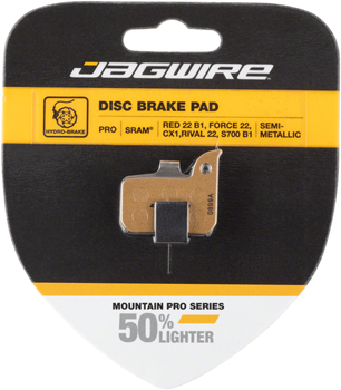 Jagwire Pro Alloy Backed Semi-Metallic Disc Brake Pads for SRAM Red 22 B1, Force 22, CX1, Rival 22, S700 B1, Level Ultimate EA Disc Brake Pad