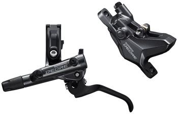 Shimano Deore BL-M6100/BR-M6100 Disc Brake and Lever - Front, Hydraulic, Resin Pads, Gray SET Disc Brake & Lever