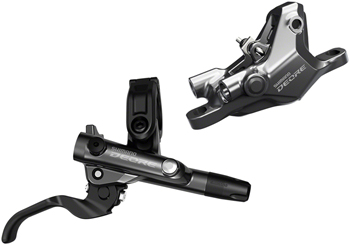 Shimano Deore BL-M6100/BR-M6100 Disc Brake and Lever - Rear, Hydraulic, Resin Pads, Gray SET Disc Brake & Lever