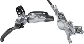 SRAM G2 Ultimate Disc Brake and Lever - Front, Hydraulic, Post Mount, Carbon Lever, Titanium Hardware, Polar Grey Anodized, A2 Polar Gray Anodized EA Disc Brake & Lever