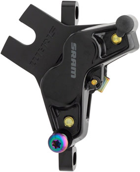 SRAM G2 Ultimate Disc Brake Caliper Assembly - Post Mount, Gloss Black with Rainbow Hardware, A2 EA Disc Brake Calipers
