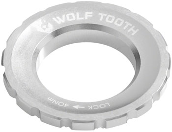 Wolf Tooth CenterLock Rotor Lockring - External Splined, Raw Silver EA Disc Rotor Parts and Lockrings