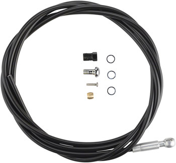 Shimano SM-BH90-SBLS High Pressure Disc Brake Hose Kit - Long Silver Banjo Caliper Connector, 2000mm, Black EA Disc Brake Hose Kit