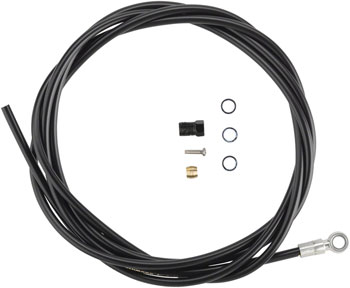 Shimano SM-BH90-SBM High Pressure Disc Brake Hose Kit - Corrosion-Resistant Banjo, 2000mm, Black EA Disc Brake Hose Kit