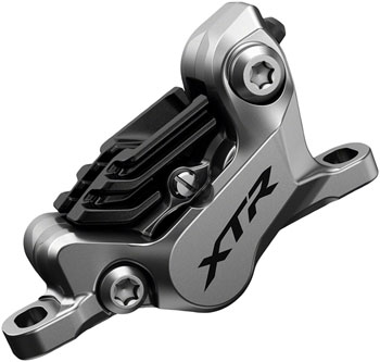 Shimano XTR BR-M9120 Disc Brake Caliper - Front or Rear, Post Mount, 4-Piston, Includes Finned Metallic Pads Gray EA Disc Brake Calipers