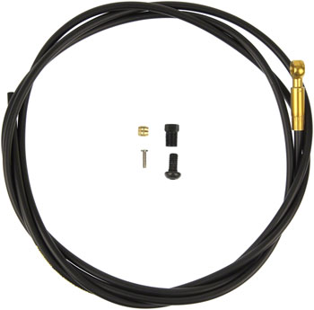 Shimano SM-BH90-SBLS High Pressure Disc Brake Hose Kit - Long Gold Banjo Caliper Connector, 2000mm, Black EA Disc Brake Hose Kit