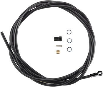 Shimano SM-BH90-SBM High Pressure Disc Brake Hose Kit with Black Banjo Fitting - 2000mm, W/O Banjo Bolt, Black EA Disc Brake Hose Kit