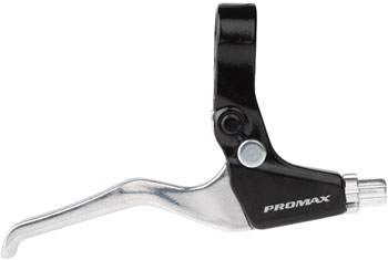 Promax 46k Brake Lever - Right, Locking, Silver Silver/Black EA Brake Lever, Flat Bar/BMX- Individual