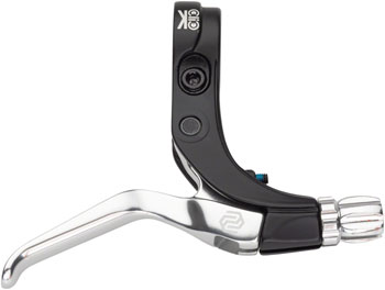 Promax Click V-Point Brake Lever - Long Reach, Silver Black/Silver EA Brake Lever, Flat Bar/BMX- Individual