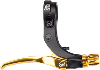 Promax Click V-Point Brake Lever - Short Reach, Gold Black/Gold EA Brake Lever, Flat Bar/BMX- Individual
