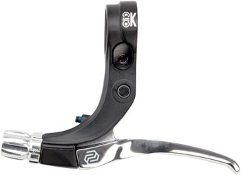 Promax Click V-Point Brake Lever - Short Reach, Silver Black/Silver EA Brake Lever, Flat Bar/BMX- Individual