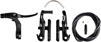 Promax P-1/Click V-Point Linear Pull Brake Kit - 85mm, Black KIT Linear Pull Brake Set