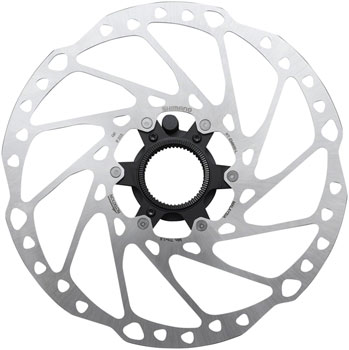 Shimano STEPS RT-EM600-M Disc Brake Rotor with Integrated Speed Sensor Magnet - 203mm, Center Lock, For eBike, Silver EA Disc Rotor