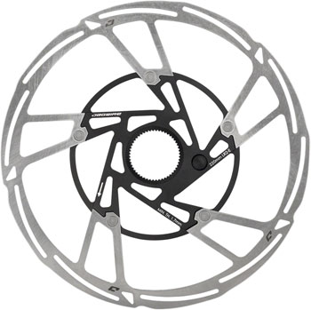 Jagwire Pro LR2-E Ebike Disc Brake Rotor with Magnet - 220mm, Center Lock, Silver/Black EA Disc Rotor