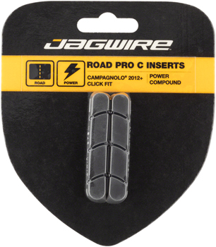 Jagwire Road Pro C Brake Pad Inserts Campagnolo Click Fit 2012+, Black PAA Brake Shoe and Pad