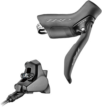 TRP Hylex Disc Brake and Lever - Right, Hydraulic, 2-Piston, 1900mm Hose, Flat Mount, Black EA Disc Brake & Lever