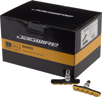 Jagwire Mountain Sport Brake Pads Threaded Post Box of 25 Pair, Yellow BOX Brake Shoe and Pad