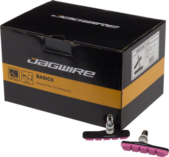 Jagwire Mountain Sport Brake Pads Threaded Post Box of 25 Pair, Pink BOX Brake Shoe and Pad