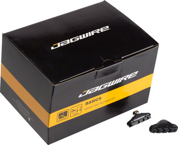 Jagwire Basics Road Molded Brake Pads Threaded Box of 50 Pairs Black EA Brake Shoe and Pad
