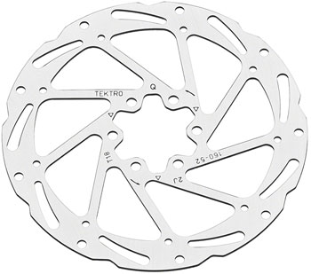 Tektro TR180-52 Disc Rotor - 180mm, 6-Bolt, 1.8mm Thickness, For 2-Piston Calipers EA Disc Rotor