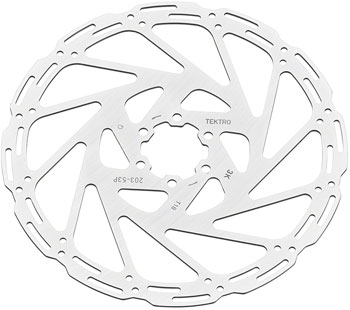 Tektro TR203-53 Disc Rotor - 203mm, 6-Bolt, 1.8mm Thickness, For 4-Piston Calipers EA Disc Rotor