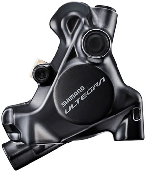 Shimano Ultegra BR-8170 Hydraulic Disc Brake Caliper - Rear, Flat Mount, Finned Resin Brake Pads Black EA Disc Brake Calipers