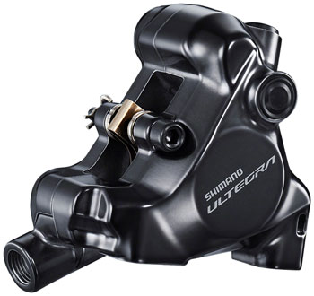 Shimano Ultegra BR-8170 Hydraulic Disc Brake Caliper - Front, Flat Mount, For 140/160mm Rotor, Finned Resin Brake Pads Black EA Disc Brake Calipers