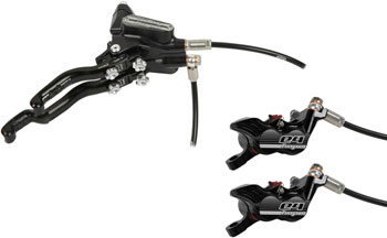 Hope Tech 3 E4 Duo Disc Brake and Lever - Right Hand, Front and Rear, Hydraulic, Post Mount, Black EA Disc Brake & Lever