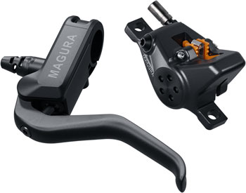 Magura MT A2 Disc Brake and Lever - Front/Left, Post Mount, 2-Piston Caliper, Black EA Disc Brake & Lever