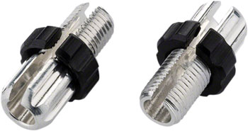 Jagwire M10 Slotted Adjusting Barrel - Aluminum, Bag of 10, Silver/Black BAG Brake Lever Adjusting Barrel
