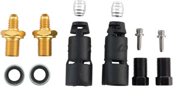 Jagwire Pro Quick-Fit Adapters for Hydraulic Hose - Fits SRAM Guide and Level, and Avid Code, DB, Elixir, and Juicy EA Disc Brake Hose Kit