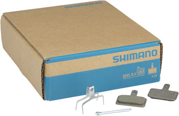 Shimano B05S-RX Disc Brake Pad and Spring - Resin Compound, Stainless Steel Back Plate, Box/25 pair BOX Disc Brake Pad