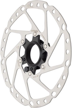 Shimano STEPS RT-EM600-M Disc Brake Rotor with Integrated Speed Sensor Magnet - 180mm, Center Lock, For eBike, Silver EA Disc Rotor