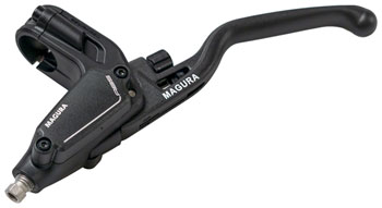 Magura MT C ABS Disc Brake Master Cylinder and Lever Assembly - 3-Finger, Left, Aluminum Blade, Black EA Hydraulic Brake Lever Part
