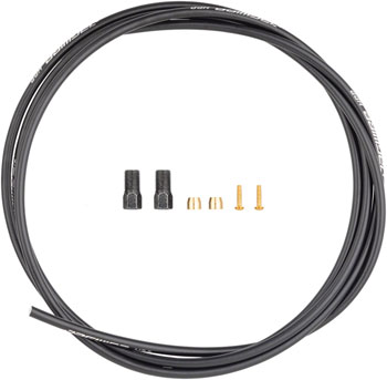 Jagwire Sport Mineral Oil Hydraulic Hose Kit for Shimano Deore, Alivio, Acera, RS805, MT500, MT400, MT200, Metrea, 2000mm, Black EA Disc Brake Hose Kit