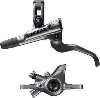 Shimano XTR M9200 XC Disc Brake and Lever - Left/Front, Post Mount, 2-Piston Caliper, SM-BH90-SS Hose, Metal Pads, Gray EA Disc Brake & Lever