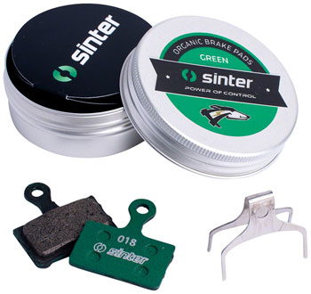 Sinter Green s2032 Compound Organic Disc Brake Pads - Shimano Type K, Sinter Type 018, One Pair EA Disc Brake Pad